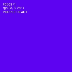 #5D03F1 - Purple Heart Color Image